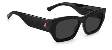 Women Jimmy Choo Sunglasses: CAMI/S - Black(2) - SpecSMART Eye Clinic (Diagonal View)